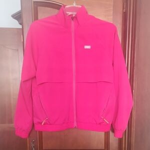 Figs Hot Pink Bomber Jacket